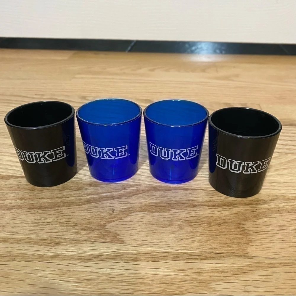Duke University Shot Glass Set Plastic Blue Devils